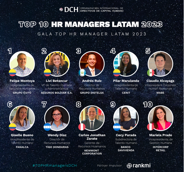 Juan Felipe Montoya, Vicepresidente de Recursos Humanos de Grupo Éxito, se corona como ganador en la cuarta edición de la Gala Top HR Manager Latam